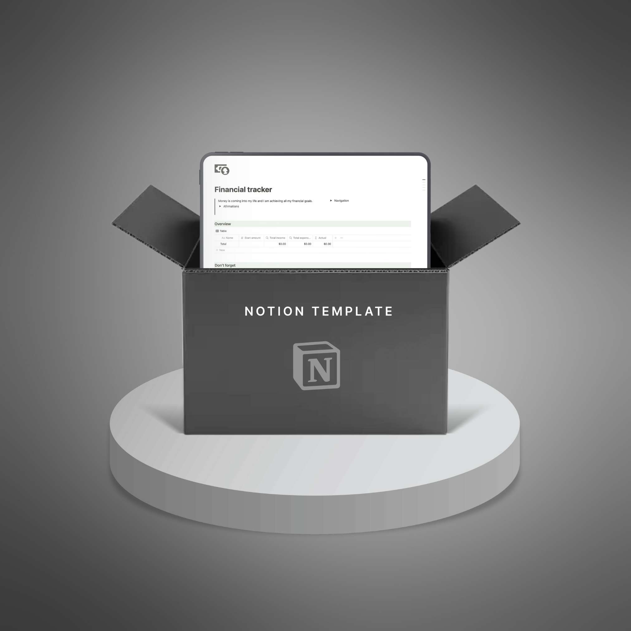 Financial Tracker Notion Template: Know Where Your Money Goes