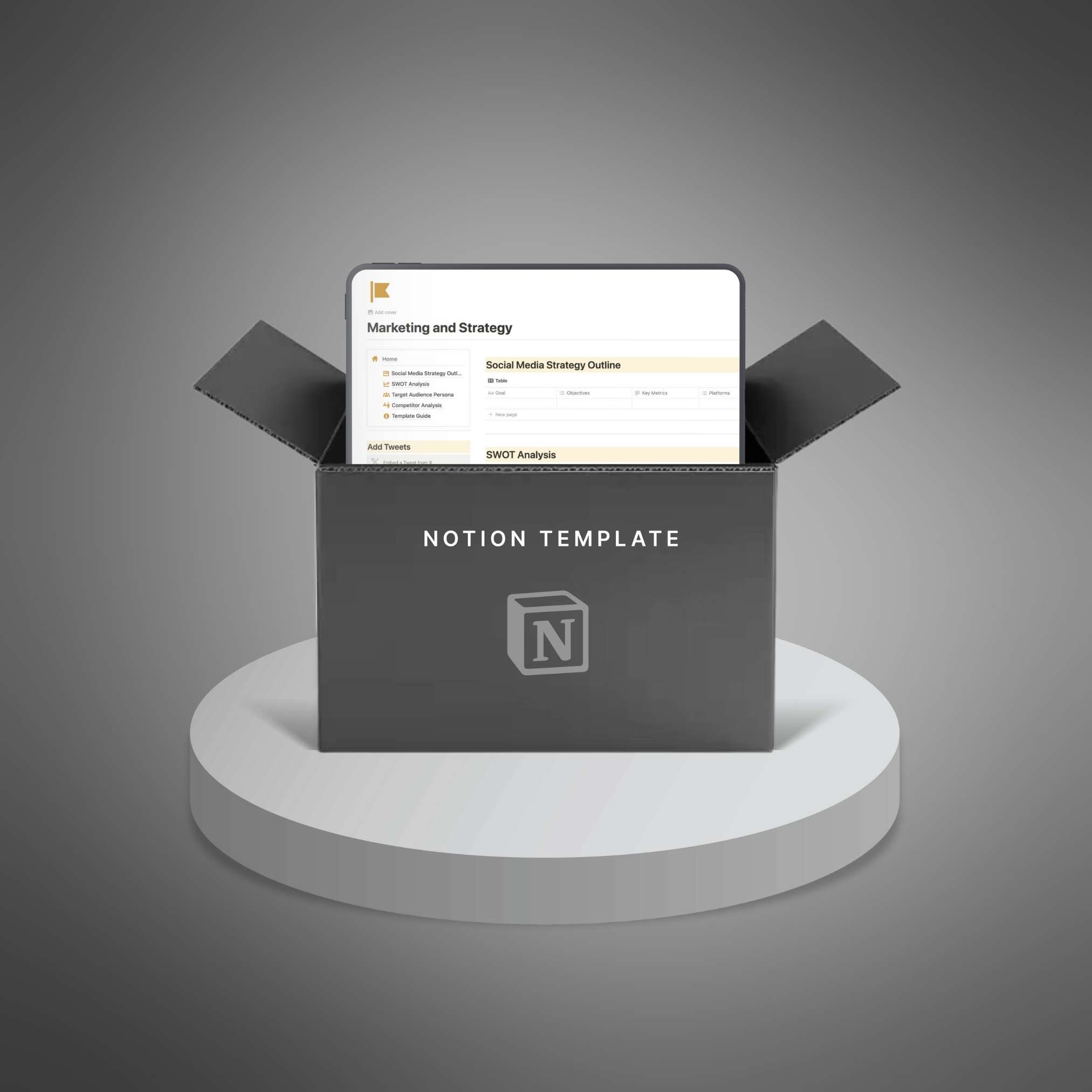 Marketing and Strategy Hub Notion Template