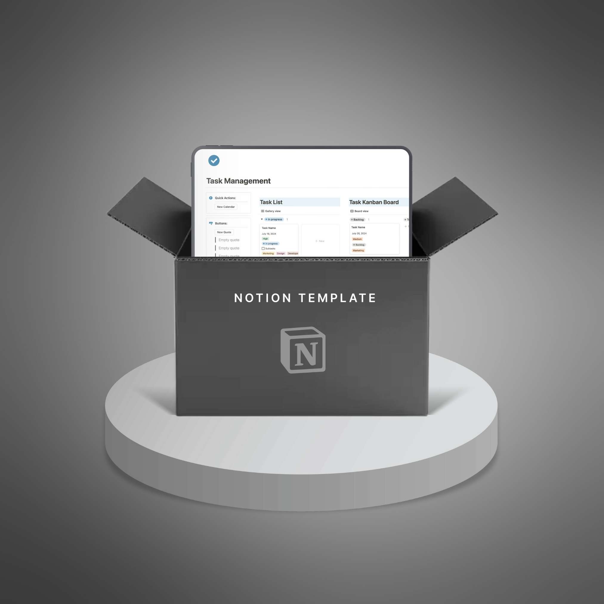 Task Management Notion Template: Get More Done Every Day